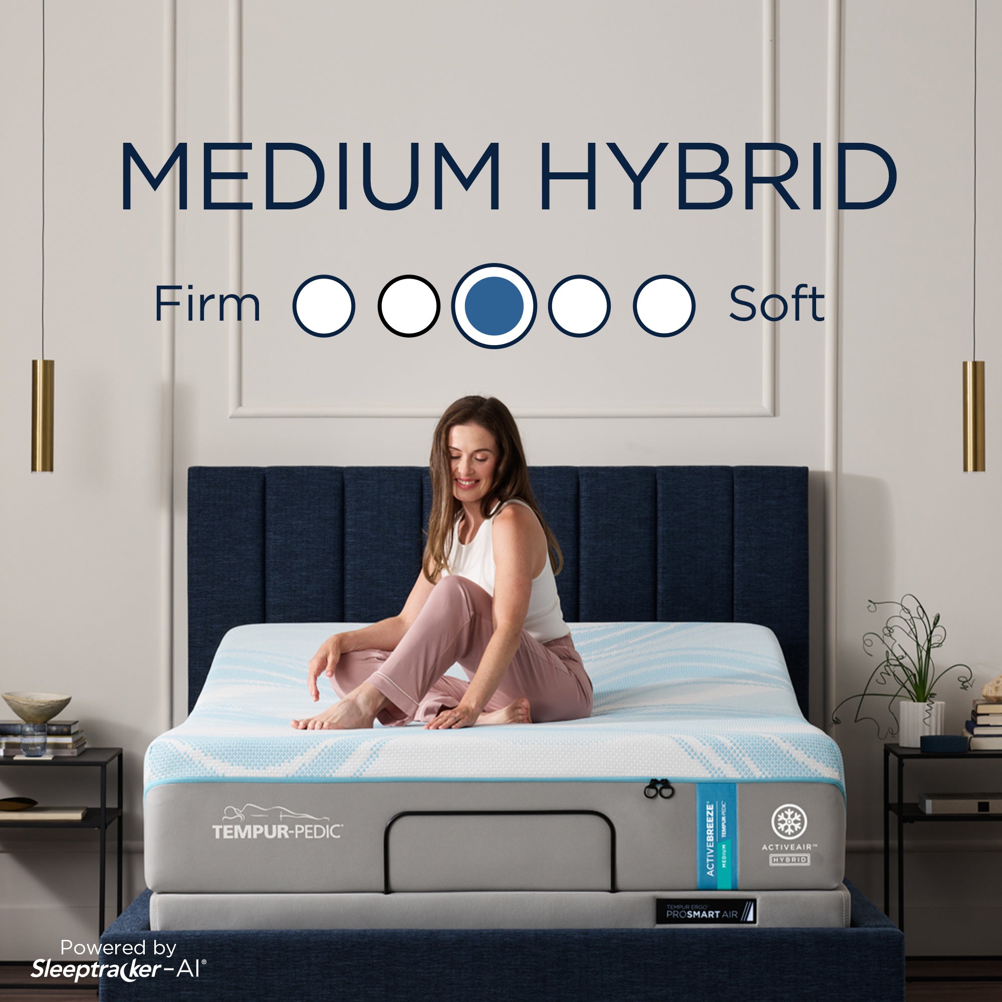 Tempur-Pedic® ActiveBreeze® - Medium Hybrid Smart Bed